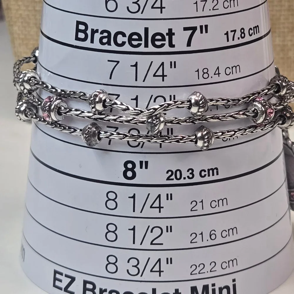 Brighton Bracelet Power of Pink Silver Pink Crystal Love Heart Breast Cancer